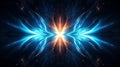 symmetry shining blue glow technology background Royalty Free Stock Photo