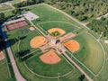 Symmetry sports ground overlook by drone DJI mavic mini