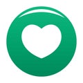 Sympathetic heart icon vector green Royalty Free Stock Photo
