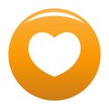 Sympathetic heart icon vector orange