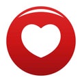 Sympathetic heart icon vector red