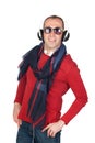 Sympathetic man with headphone