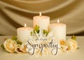 With deepest sympathy banner or card