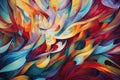 symphony of abstract colors harmonizing and resonating, creating a visual symphony of emotions