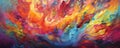 symphony of abstract colors harmonizing and resonating, creating a visual symphony of emotions panorama