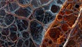 Symphony of Cellular Patterns in Warm and Cool Tones, generative ai Royalty Free Stock Photo