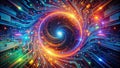 Symphony of Circuits: A Digital Tapestry of Interwoven Data Streams AI Generated
