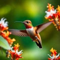 A Symphony of Colors: The Enchanting Dance of Birds Amidst Blooming Flowers