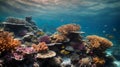 The symphony of coral reefs and colorful fishes