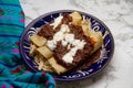 Symphony of flavors: chicken Mole Enchiladas Royalty Free Stock Photo