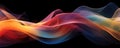 symphony of flowing ribbons and interweaving lines, creating an abstract dance of grace and elegance panorama