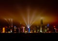 Symphony of Light at Hong Kong harbour Royalty Free Stock Photo