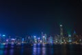 Symphony of light at Victoria harbour at night