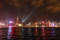 Symphony of Lights show in Hong Kong Royalty Free Stock Photo
