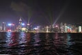 Symphony of Lights show in Hong Kong Royalty Free Stock Photo