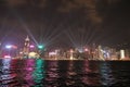 Symphony of Lights show in Hong Kong Royalty Free Stock Photo