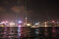 Symphony of Lights show in Hong Kong Royalty Free Stock Photo