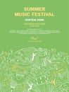 Symphony orchestra live show poster vector template