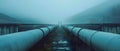 Symphony of Pipelines: The Rhythm of Water Flow. Concept Water Infrastructure, Pipeline System, Royalty Free Stock Photo