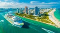 Cruise ship MS Symphony of the Seas. The largest in the world. Miami Beach. Florida. USA Royalty Free Stock Photo