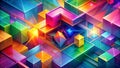A Symphony of Shapes: Exploring Geometric Harmony in Vibrant Hues generative AI