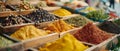A Symphony of Spices: Market\'s Culinary Palette. Concept Spice Blends, International Cuisine,