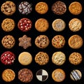 Delectable 5x5 grid collage of cookies