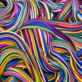 A symphony of swirling ribbons in a multitude of vibrant and contrasting colors, evoking a sense of movement and rhythm3, Genera