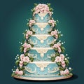 Symphony of Tiers: Harmonious Wedding Cake Design