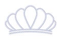 Symple style silver tiara with diamonds.