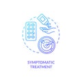 Symptomatic treatment concept icon