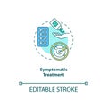 Symptomatic treatment concept icon