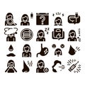 Symptomps Of Pregnancy Element Vector Icons Set