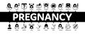 Symptomps Of Pregnancy Infographic Banner Vector Royalty Free Stock Photo