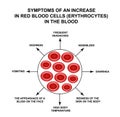 Symptoms of an increase in red blood cells in the blood. Cells erythrocytes. Hemoglobin. The structure of red blood