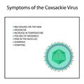 Symptoms of infection Coxsackie virus
