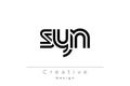 SYN Creative Unique Modern Letter Logo Design Royalty Free Stock Photo