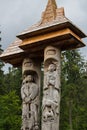 Syn and Vyr Statues at Lake Synevyr, Ukraine