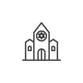 Synagogue building line icon