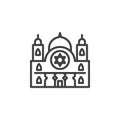 Synagogue building line icon Royalty Free Stock Photo