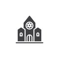 Synagogue building vector icon