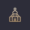 Synagogue icon linear