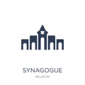 Synagogue icon. Trendy flat vector Synagogue icon on white background from Religion collection Royalty Free Stock Photo