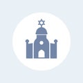 Synagogue icon on white