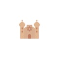 Synagogue icon on white, flat vector