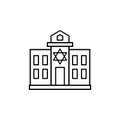 Synagogue, Judaism icon. Simple line, outline vector religion icons for ui and ux, website or mobile application