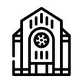 Synagogue, new york line icon vector illustration