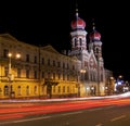 Synagogue at night