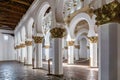 Synagogue of Santa Maria la Blanca (Ibn Shoshan Synagogue), Toledo, Spain, inside view. Royalty Free Stock Photo