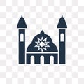 Synagogue vector icon isolated on transparent background, Synagogue transparency concept can be used web and mobile